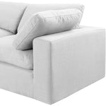 Comfy 119" Linen Textured Fabric Upholstered 5pc. Modular Sectional in White