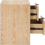 Fairfax Solid Wood And Oak Veneer Nightstand in Natural