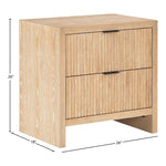 Fairfax Solid Wood And Oak Veneer Nightstand in Natural