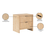 Fairfax Solid Wood And Oak Veneer Nightstand in Natural