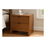 Fairfax Solid Wood And Oak Veneer Nightstand in Walnut