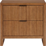 Fairfax Solid Wood And Oak Veneer Nightstand in Walnut