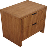 Fairfax Solid Wood And Oak Veneer Nightstand in Walnut