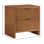 Fairfax Solid Wood And Oak Veneer Nightstand in Walnut