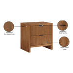 Fairfax Solid Wood And Oak Veneer Nightstand in Walnut