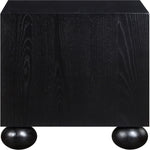 Kent Ash Wood Nightstand in Black