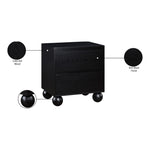 Kent Ash Wood Nightstand in Black