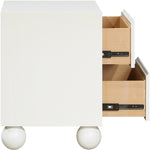 Kent Ash Wood Nightstand in Cream