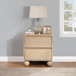 Kent Ash Wood Nightstand in Natural