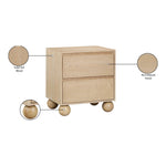 Kent Ash Wood Nightstand in Natural