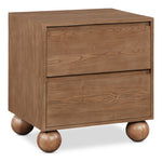 Kent Ash Wood Nightstand in Walnut