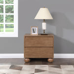 Kent Ash Wood Nightstand in Walnut