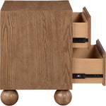 Kent Ash Wood Nightstand in Walnut