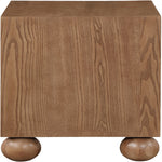 Kent Ash Wood Nightstand in Walnut
