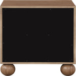 Kent Ash Wood Nightstand in Walnut