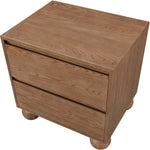 Kent Ash Wood Nightstand in Walnut