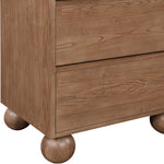 Kent Ash Wood Nightstand in Walnut