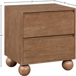 Kent Ash Wood Nightstand in Walnut
