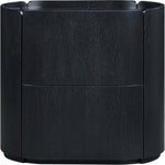 Everett Oak Veneer Nightstand in Black