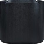 Everett Oak Veneer Nightstand in Black