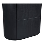 Everett Oak Veneer Nightstand in Black