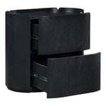 Everett Oak Veneer Nightstand in Black