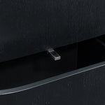 Everett Oak Veneer Nightstand in Black