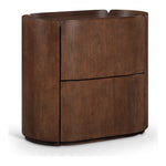 Everett Oak Veneer Nightstand in Brown