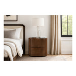 Everett Oak Veneer Nightstand in Brown