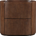 Everett Oak Veneer Nightstand in Brown