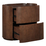 Everett Oak Veneer Nightstand in Brown