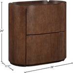 Everett Oak Veneer Nightstand in Brown
