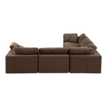 Comfy 119" Velvet Upholstered 5pc. Modular Sectional in Brown