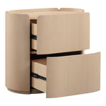 Everett Oak Veneer Nightstand in Natural