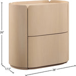 Everett Oak Veneer Nightstand in Natural