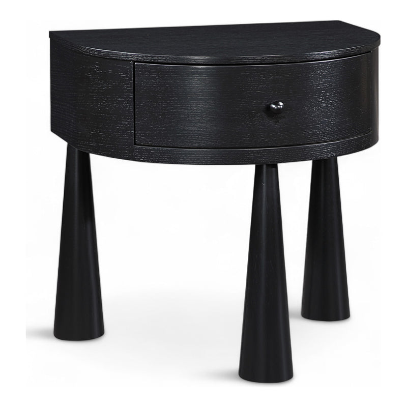 Oasis Acacia Veneer And Solid Wood Night Stand in Black