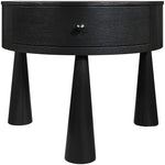 Oasis Acacia Veneer And Solid Wood Night Stand in Black