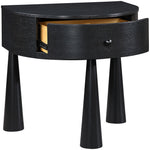Oasis Acacia Veneer And Solid Wood Night Stand in Black