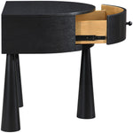 Oasis Acacia Veneer And Solid Wood Night Stand in Black
