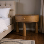 Oasis Acacia Veneer And Solid Wood Night Stand in Brown