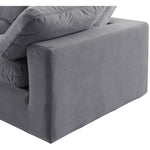 Comfy 119" Velvet Upholstered 5pc. Modular Sectional in Grey