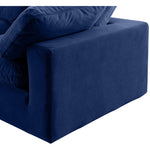 Comfy 119" Velvet Upholstered 5pc. Modular Sectional in Navy