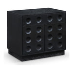 Compass Oak Veneer Nightstand in Black