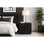 Compass Oak Veneer Nightstand in Black