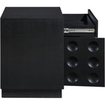 Compass Oak Veneer Nightstand in Black