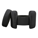 Horizon Boucle Fabric Upholstered Ottoman in Black