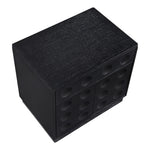 Compass Oak Veneer Nightstand in Black