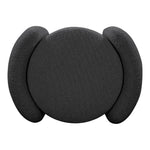 Horizon Boucle Fabric Upholstered Ottoman in Black
