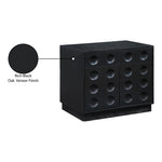Compass Oak Veneer Nightstand in Black