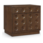 Compass Oak Veneer Nightstand in Brown